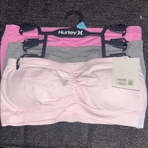 Hurley Pink and Gray Bandeau Intimates